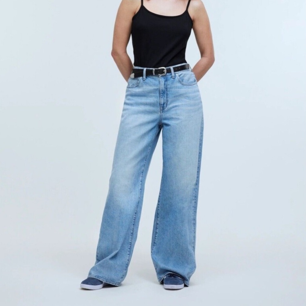 Madewell Curvy Superwide Leg Jeans 33 Ahern Wash Airy Denim